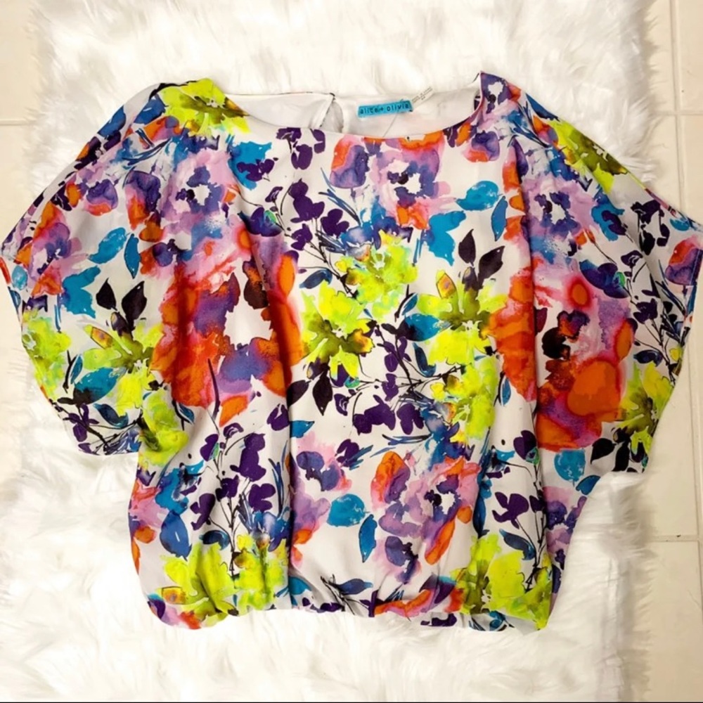 Alice + Olivia top floral sz S